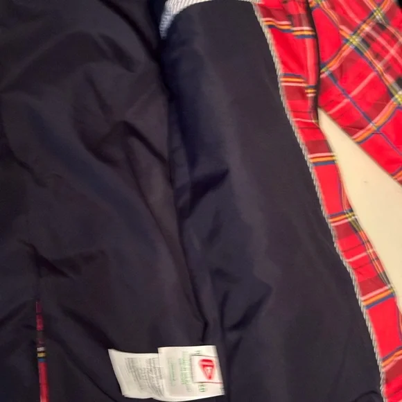 J.Crew Quilted Regent blazer-jacket red Stewart tartan w/30% recycled PrimaLoft - Picture 7 of 11